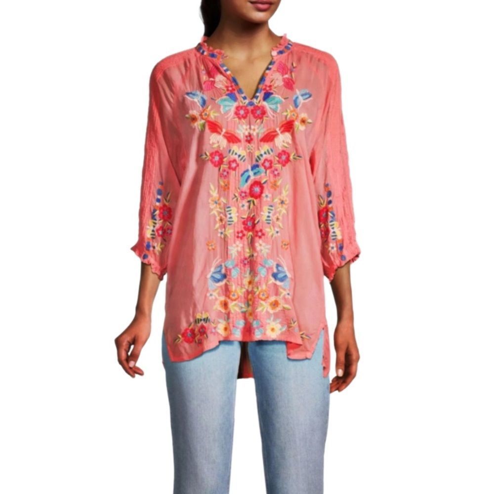 ⚠️NotForSale⚠️NWT Johnny Was Leona Floral Embroidered Tunic